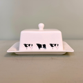 Country Inspired Cow Butter Dish