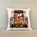 Land Rover Fox Red Labrador Dog Cushion