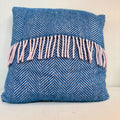 Handmade Welsh Wool Cushion Dark Blue