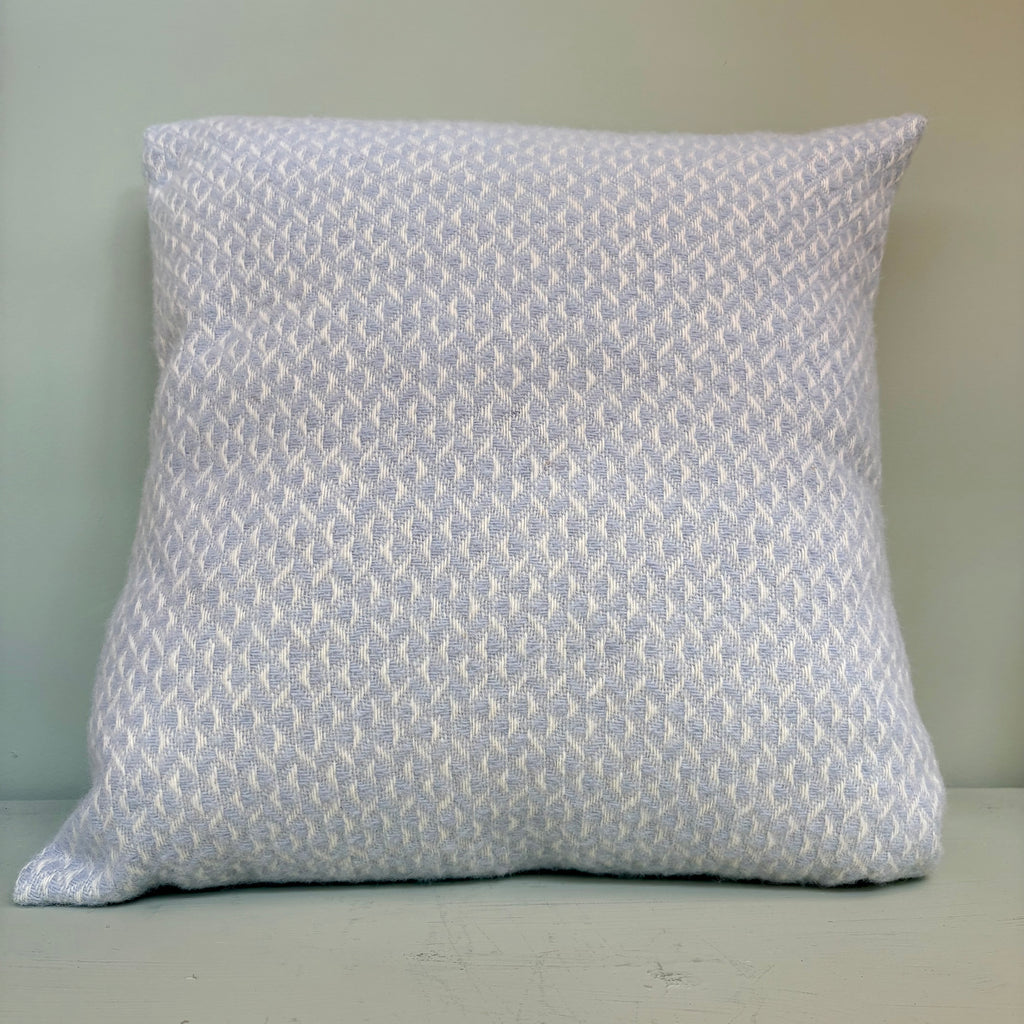 Handmade Welsh Wool Cushion Pastel Blue