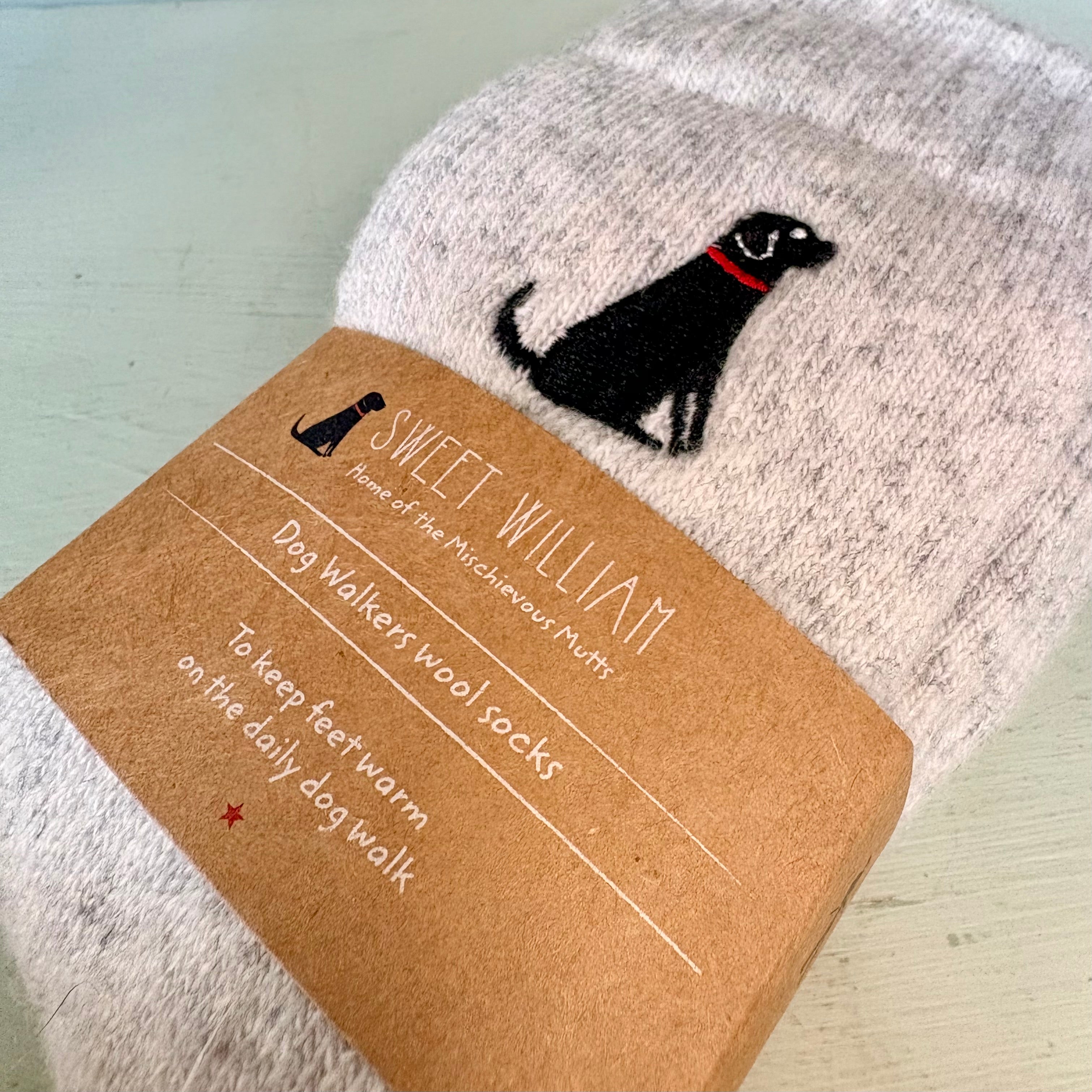 Sweet William Black Labrador Socks