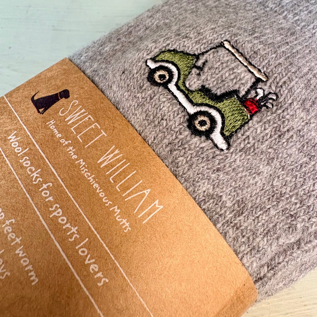 Sweet William Green Golf Buggy Socks