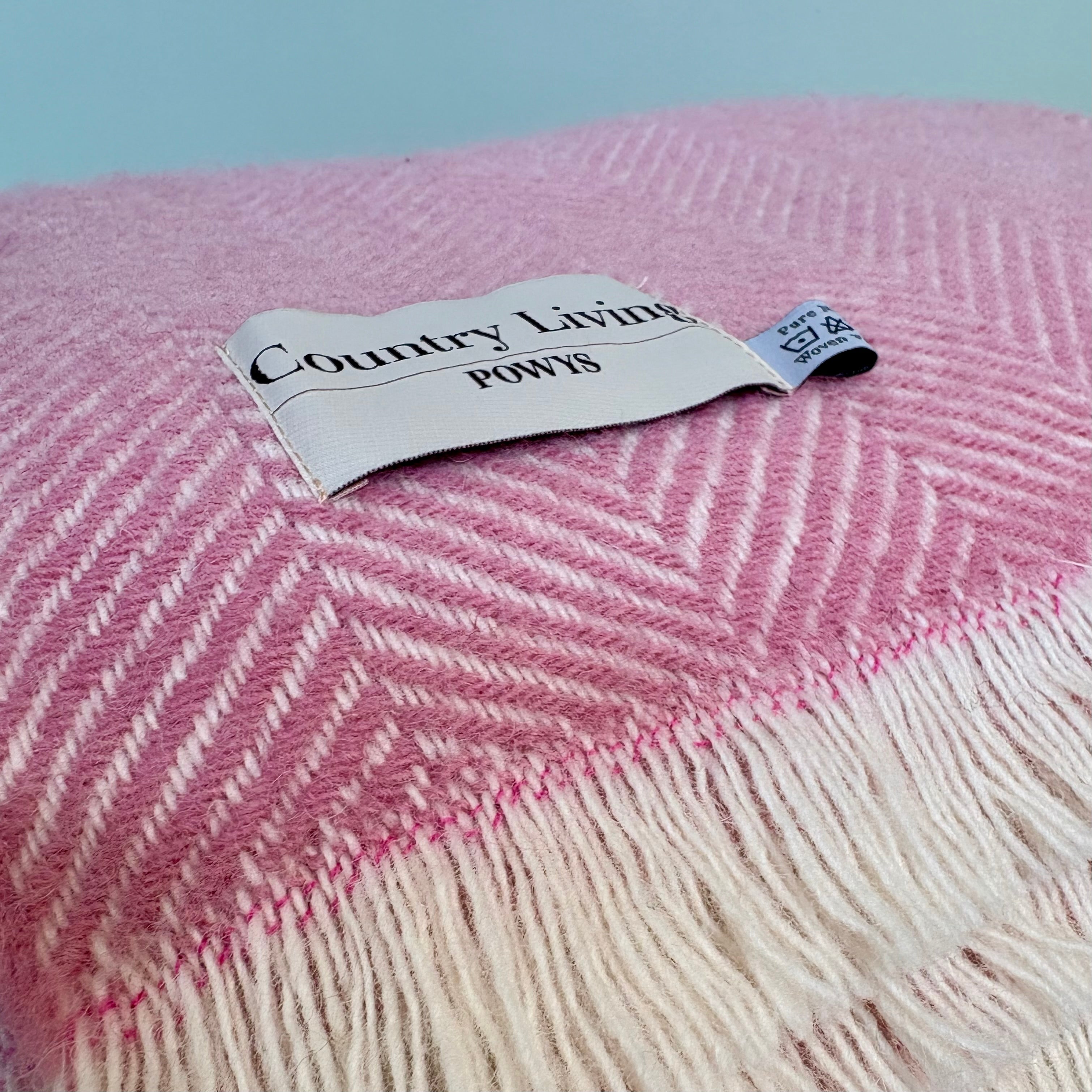 Welsh Wool Snuggle Throw Pink