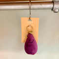 Aubergine Plush Handbag Key Charm