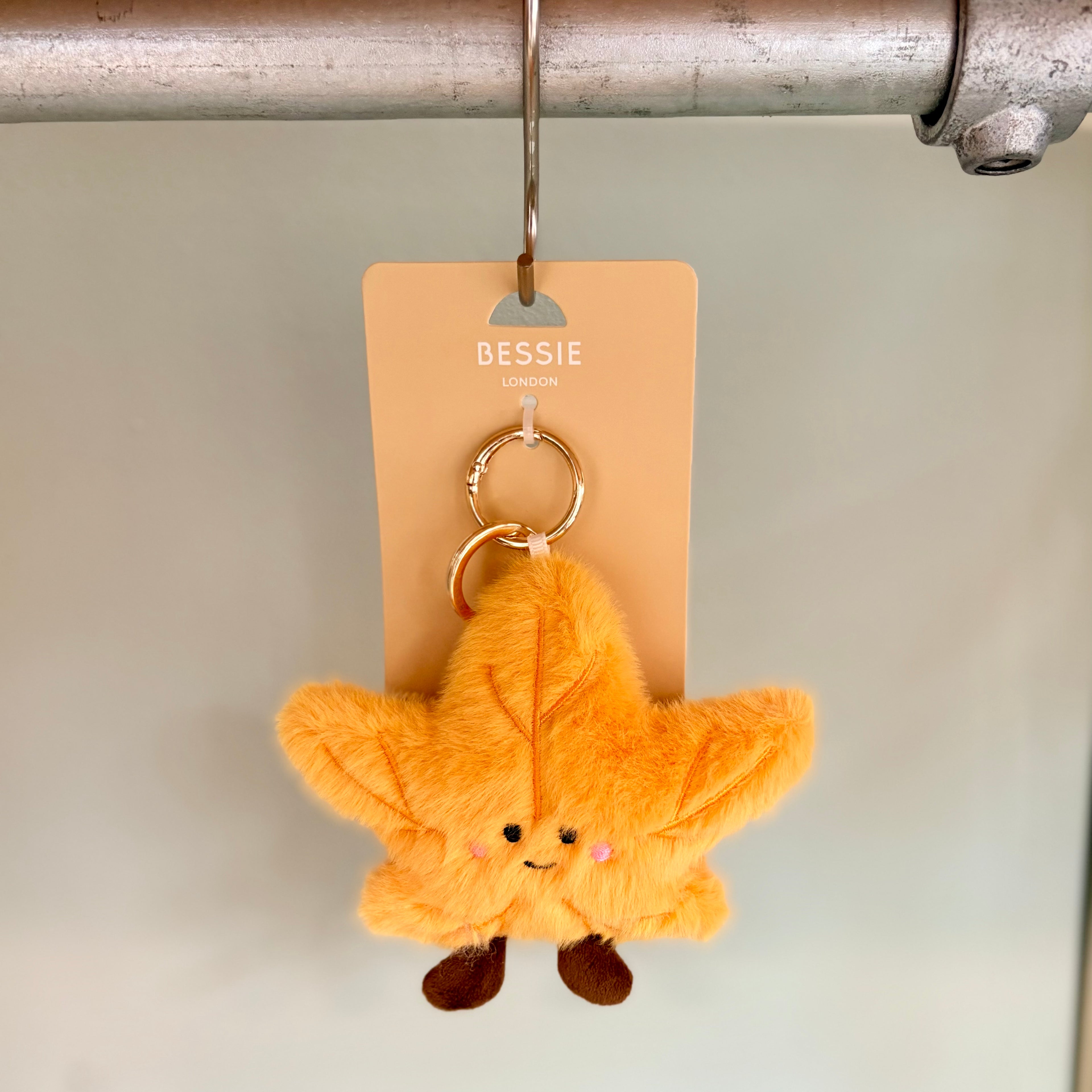 Maple Leaf Plush Handbag Key Charm