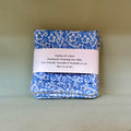 Handmade Cleansing Eco Blue Floral Print Face Mitts