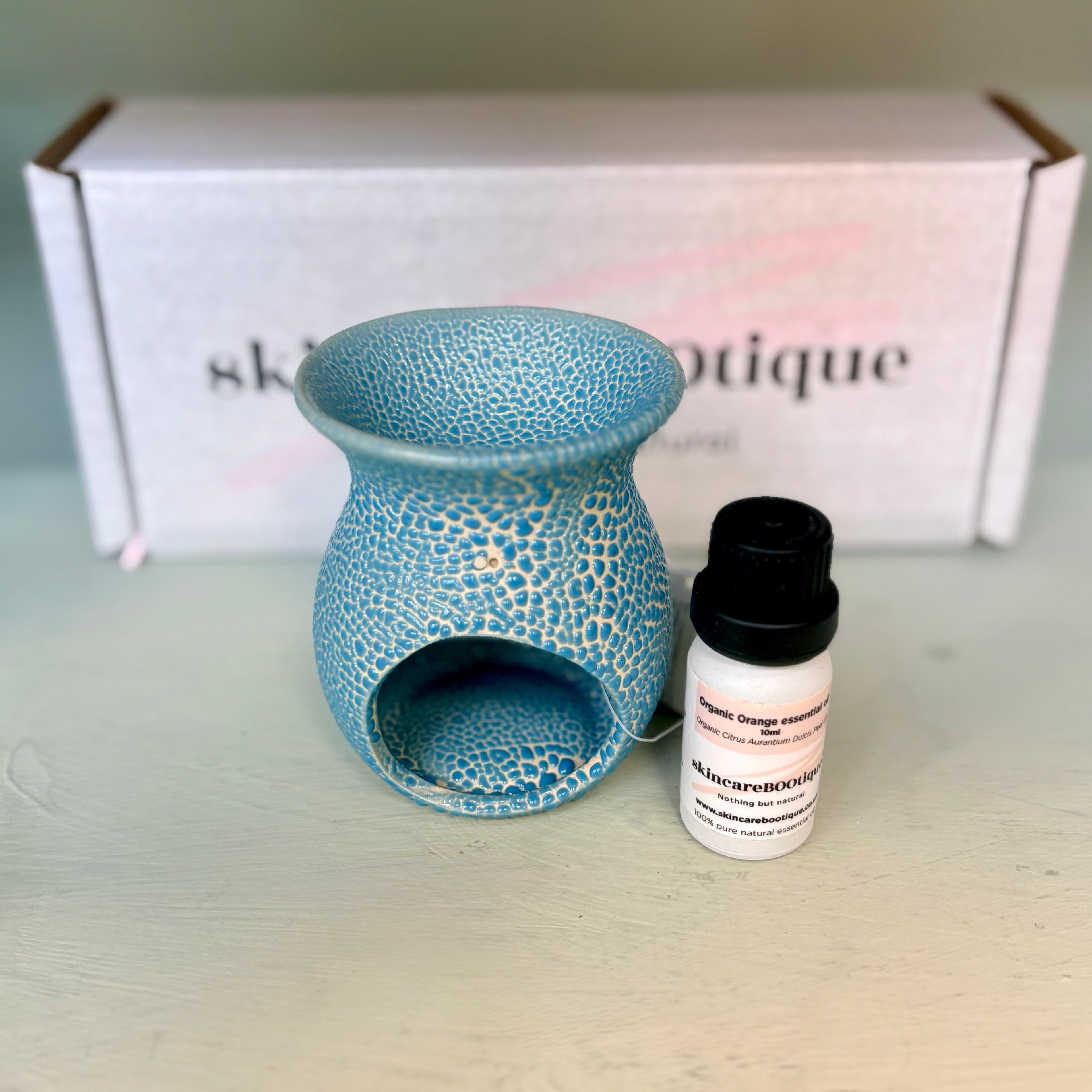 SkincareBOOtique Organic Orange Essential Oil and Burner Set