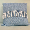 Handmade Welsh Wool Cushion Light Blue