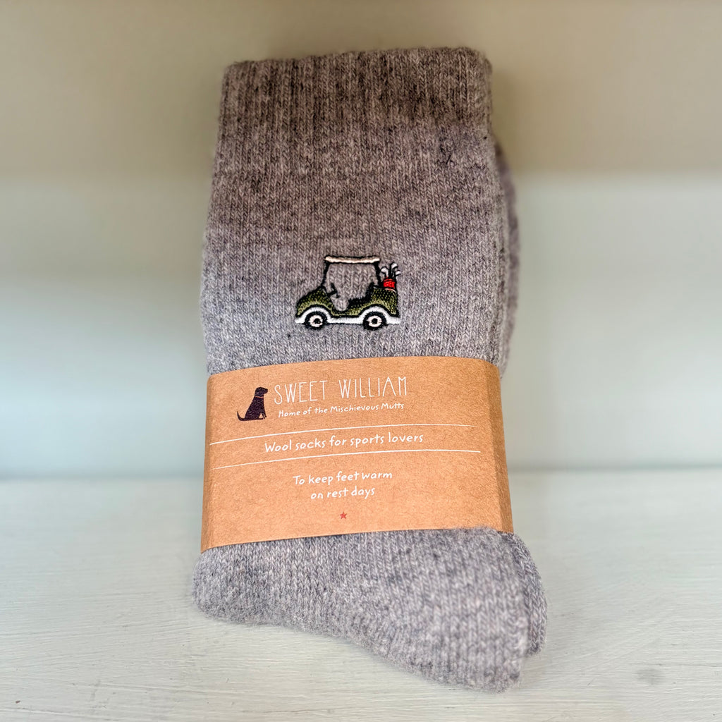 Sweet William Green Golf Buggy Socks