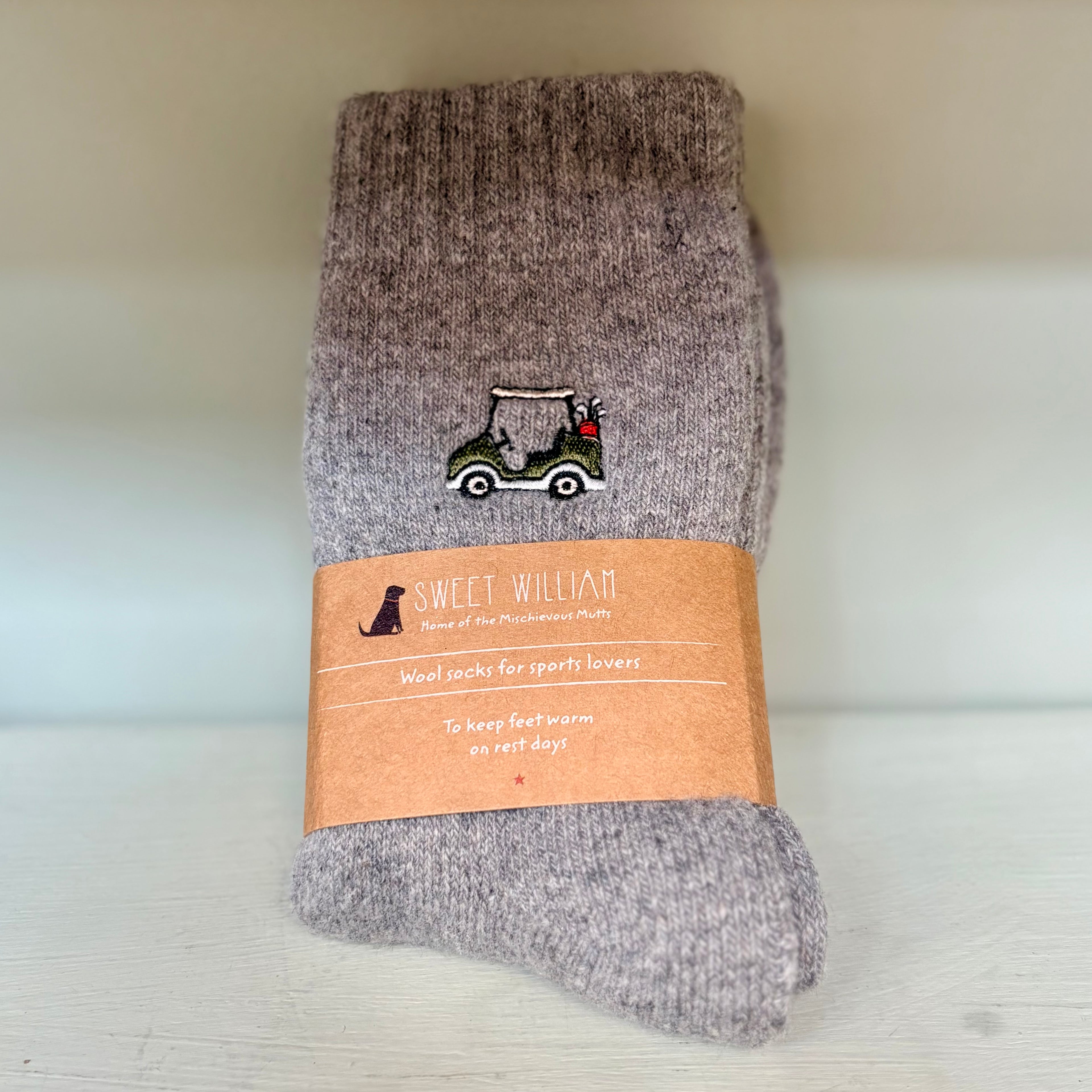 Sweet William Green Golf Buggy Socks