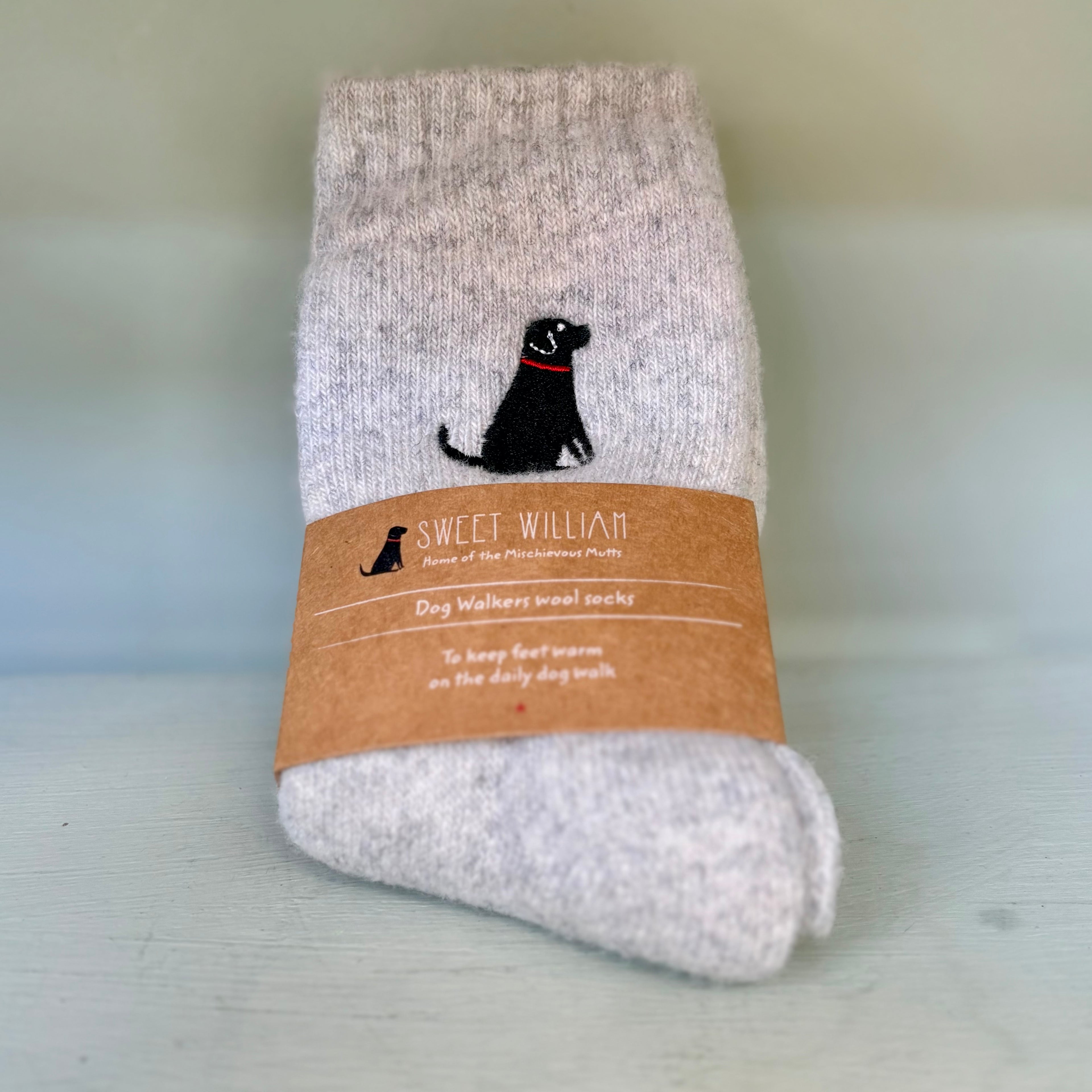 Sweet William Black Labrador Socks