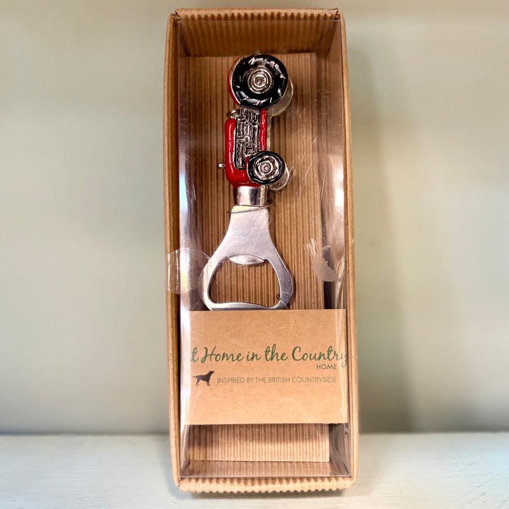 Red Tractor Metal Bottle Opener