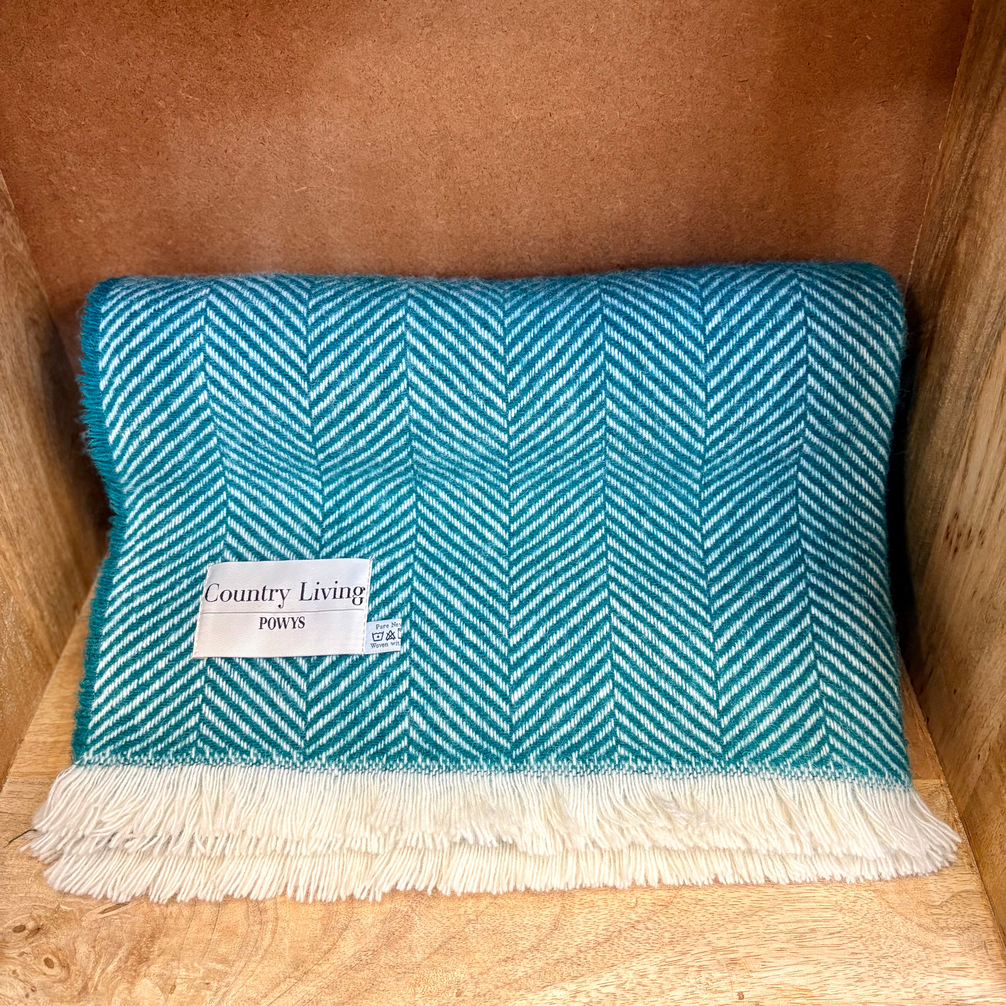 Country Living Welsh Wool Small Throw Teal