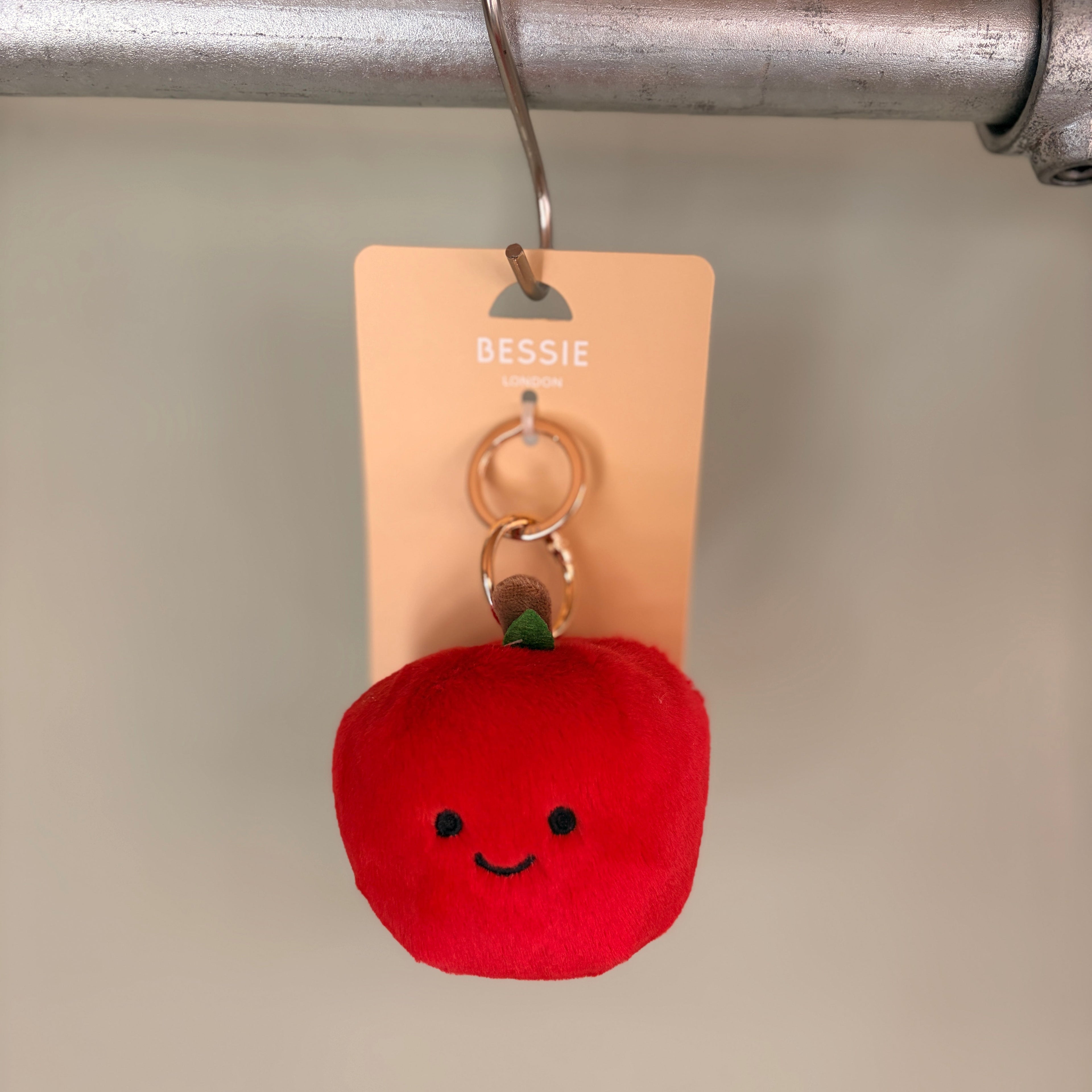 Apple Plush Handbag Key Charm