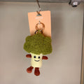 Broccoli Plush Handbag Key Charm