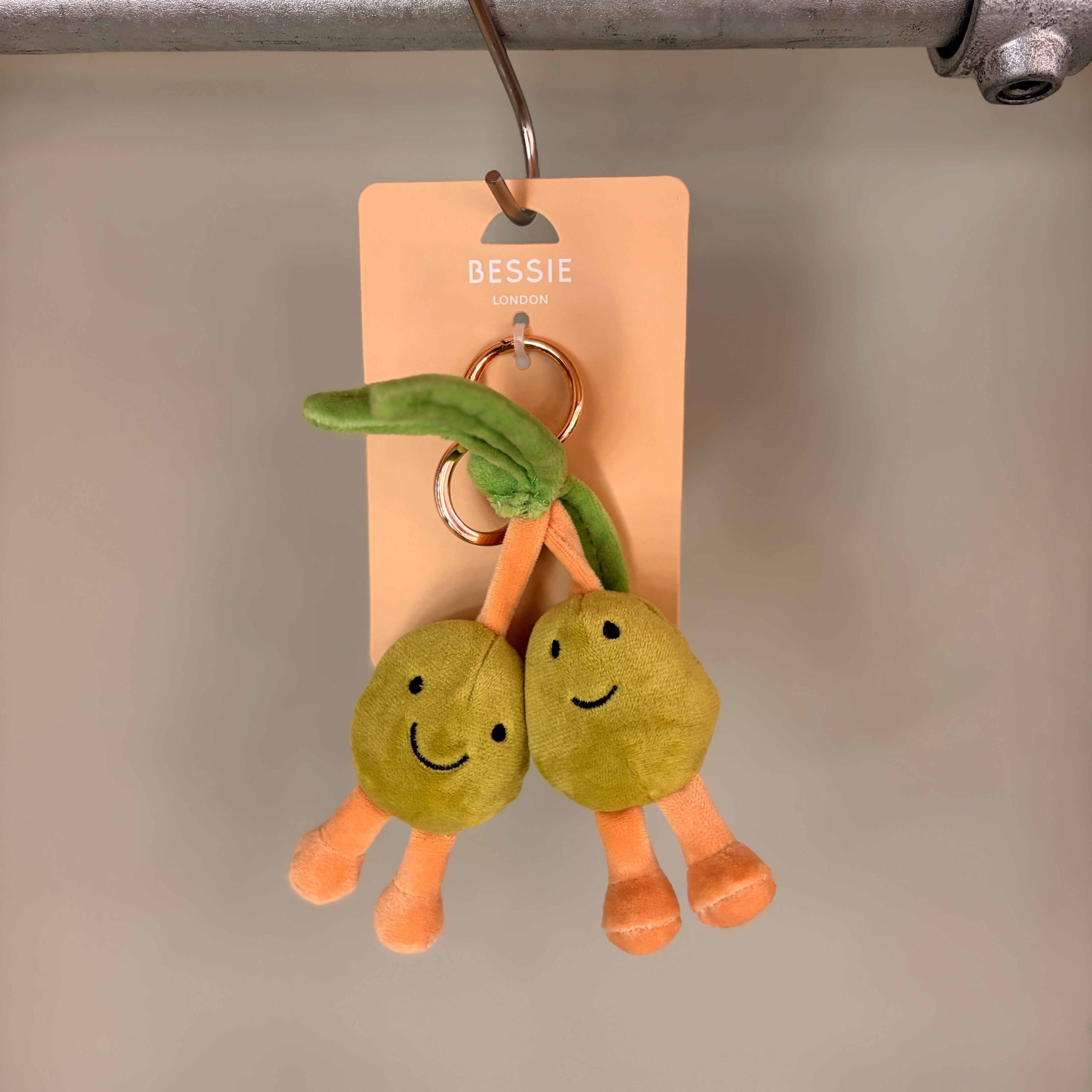 Olives Plush Handbag Key Charm