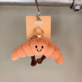 Croissant Plush Handbag Key Charm