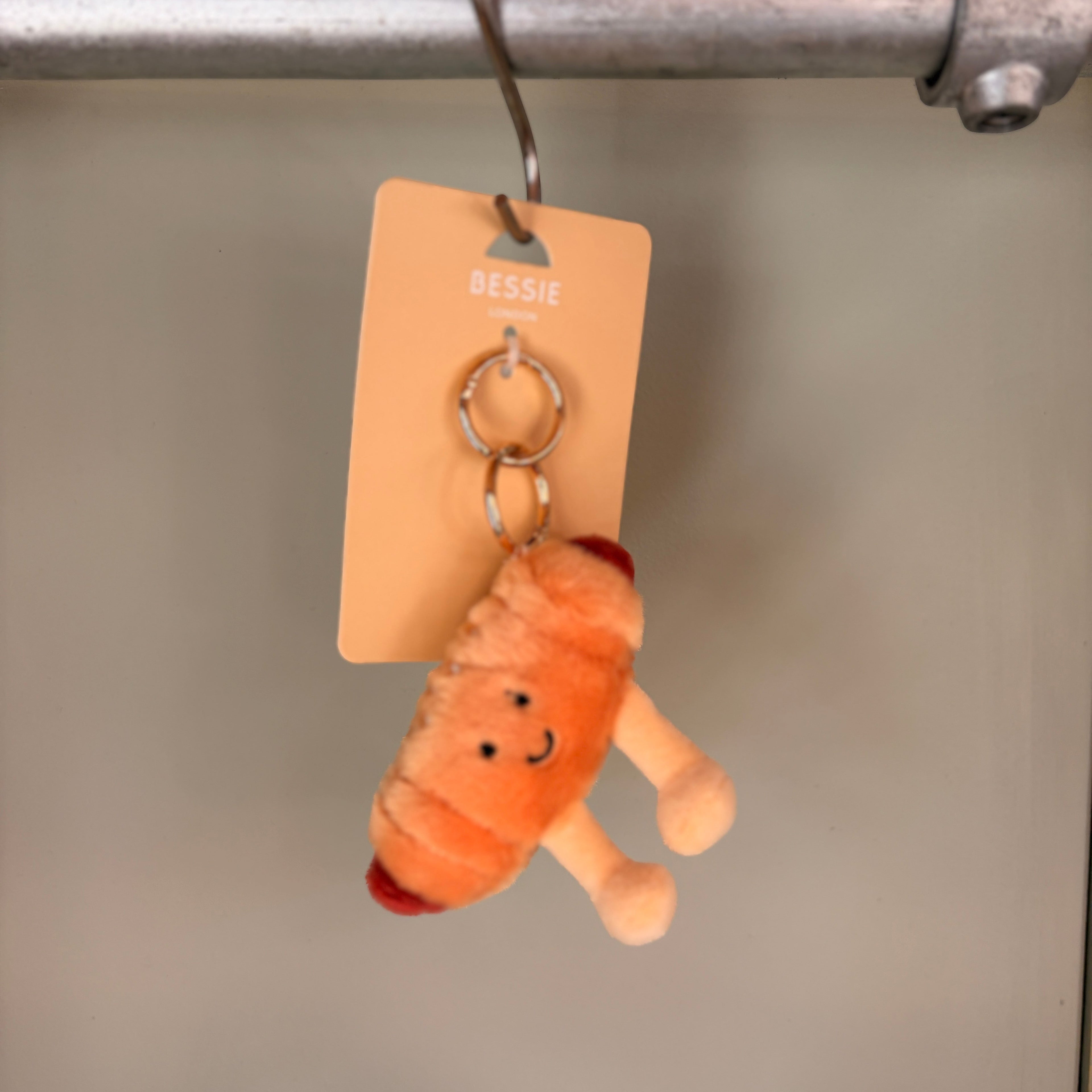 Sausage Roll Plush Handbag Key Charm