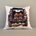 Land Rover Golden Brown Cocker Spaniel Dog Cushion