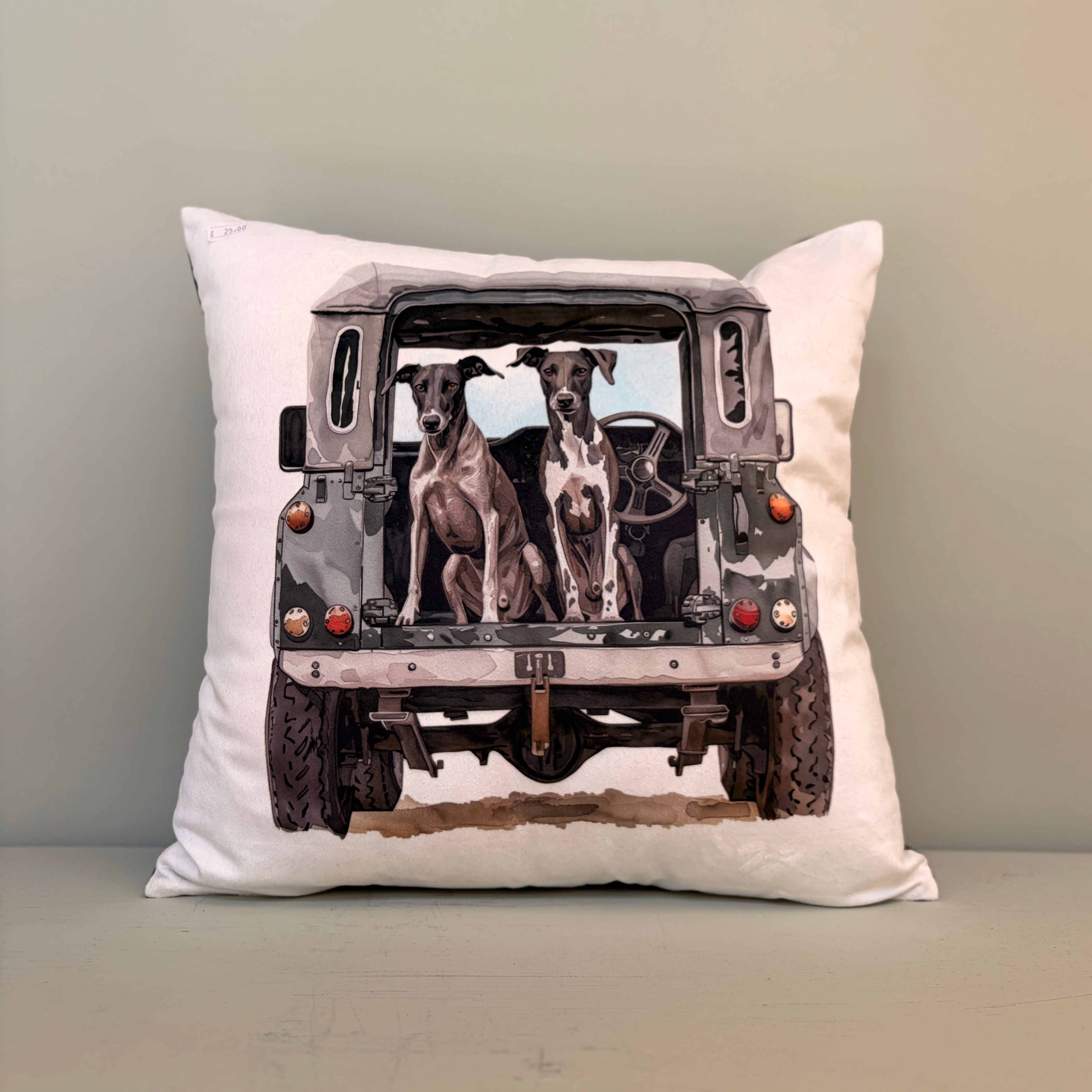 Land Rover Greyhound Dog Cushion
