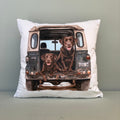 Land Rover Brown Labrador Dog Cushion