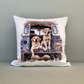 Land Rover Yellow Labrador Dog Cushion