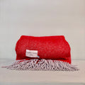 Country Living Powys Welsh Wool Red Throw